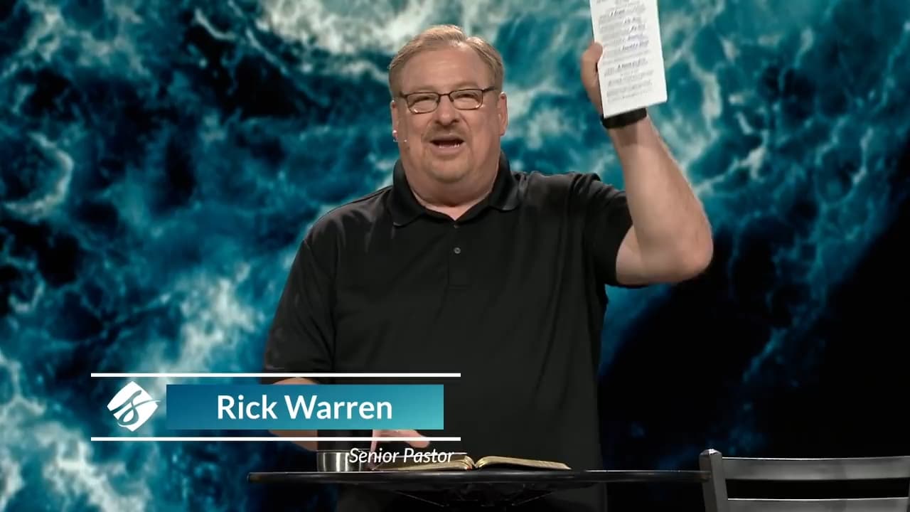 Rick Warren - Our 2020 Vision For Our Future Together