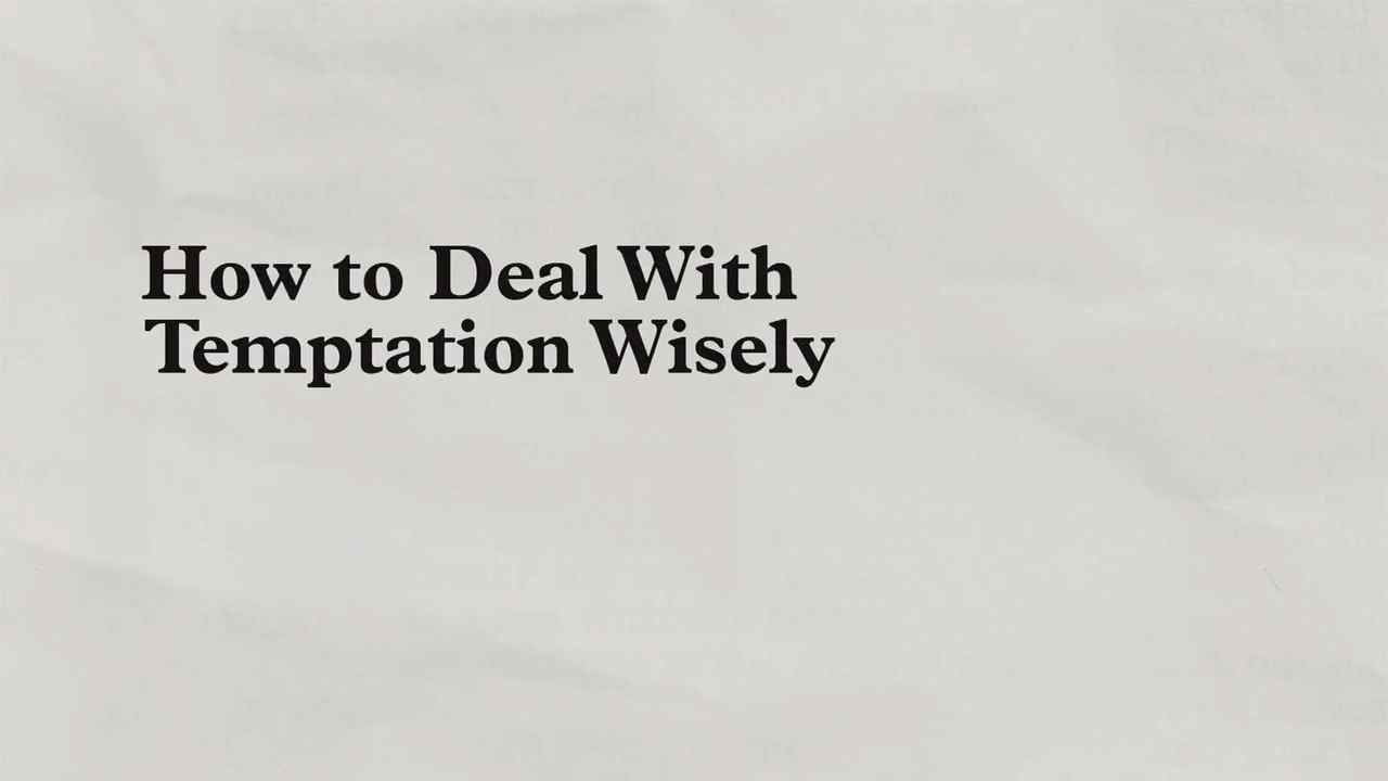 Charles Stanley - How to Deal With Temptation Wisely