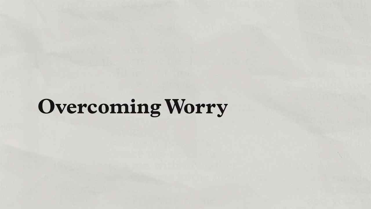 Charles Stanley - Overcoming Worry